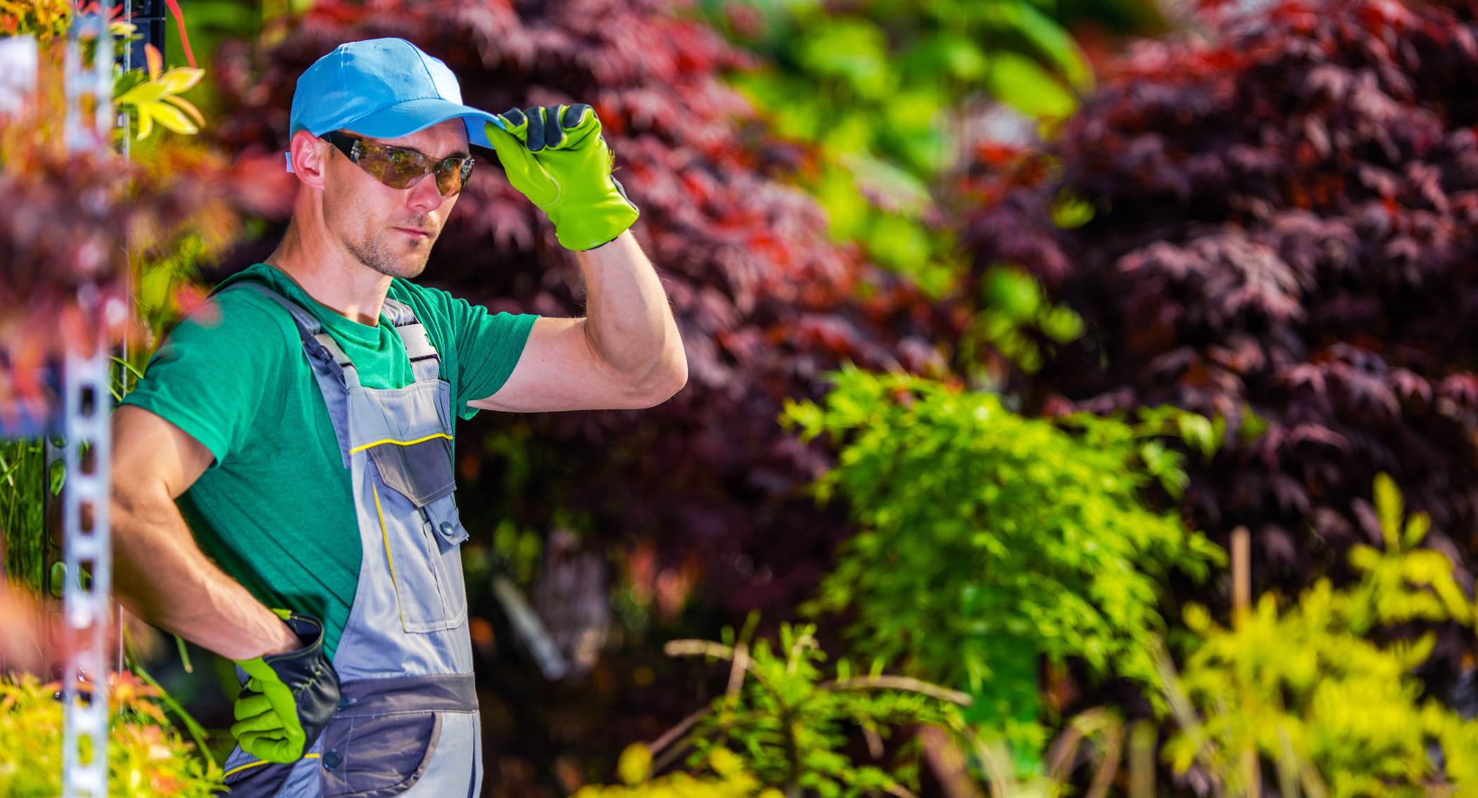 Greenhouse Garden Worker Posing